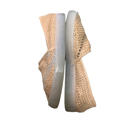 FREE PEOPLE Women's Pink & Gray Braided Leather Slip-On Comfort Shoe-Size 7 - Picture 7 of 11